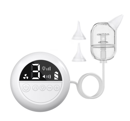 Prémium Elektromos Orrszívó Babáknak – 9 Fokozat, Éjszakai Fény és Nyugtató Zene – USB-s, Hordozható