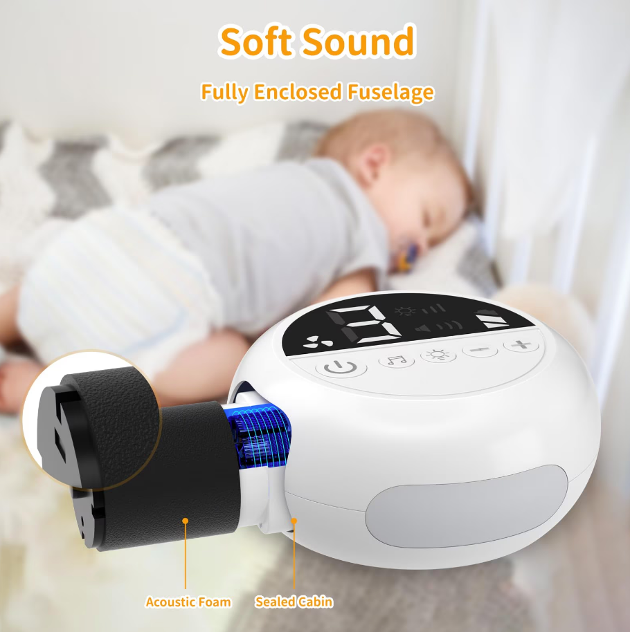 Prémium Elektromos Orrszívó Babáknak – 9 Fokozat, Éjszakai Fény és Nyugtató Zene – USB-s, Hordozható