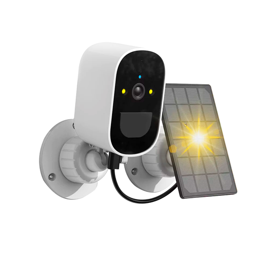 Jortan 8185XM Napelemes WiFi Biztonsági Kamera – 2K HD, Éjjellátó, Mozgásérzékelés, Kétirányú Hang, IP66 Vízálló Kültéri Kamera