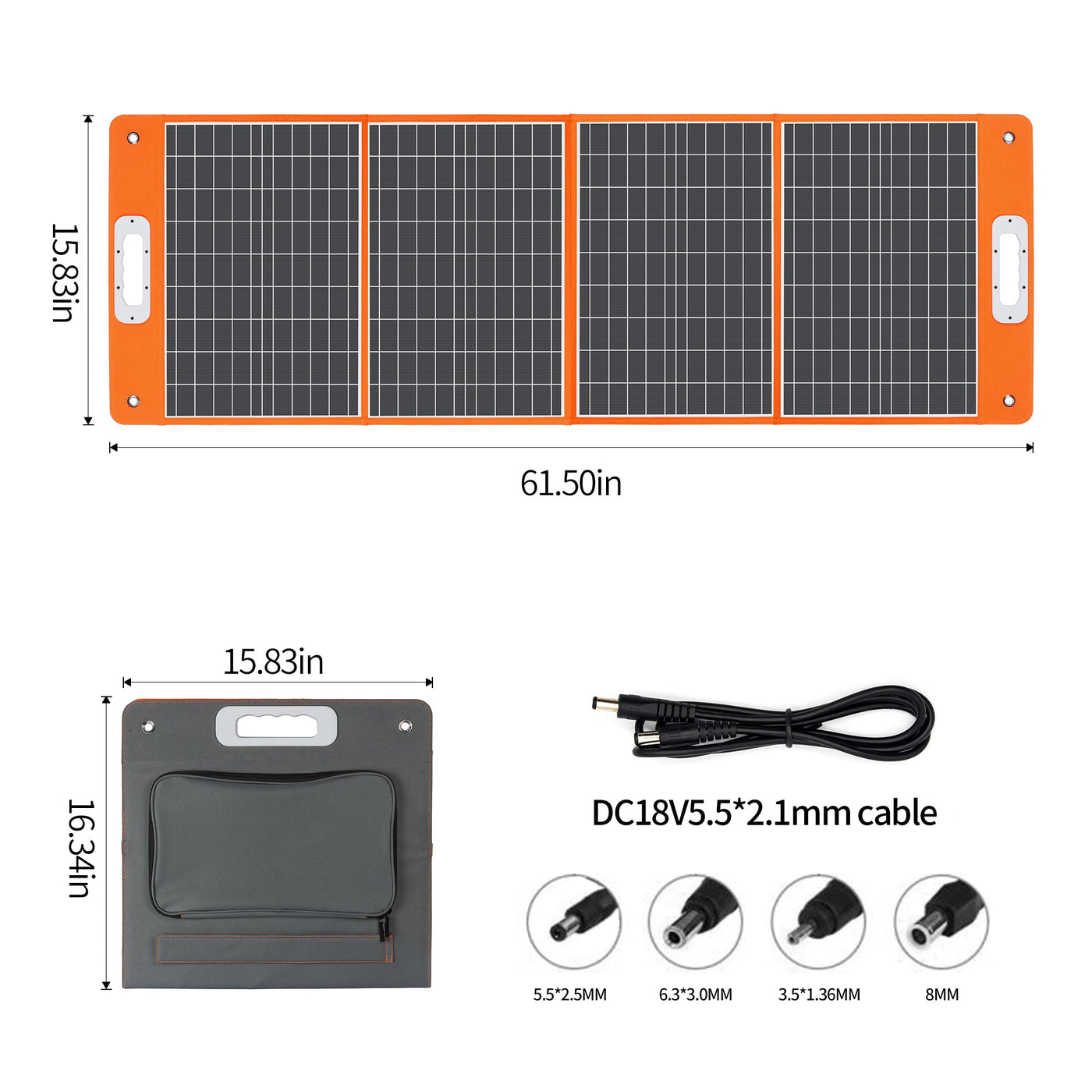 Flashfish TSP100 100W Hordozható Napelem