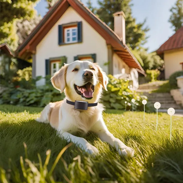 Vezetékes Láthatatlan Kutyakerítés Szett – Vízálló Nyakörvvel, 300 m Kábel, 5-50 kg kutyáknak
