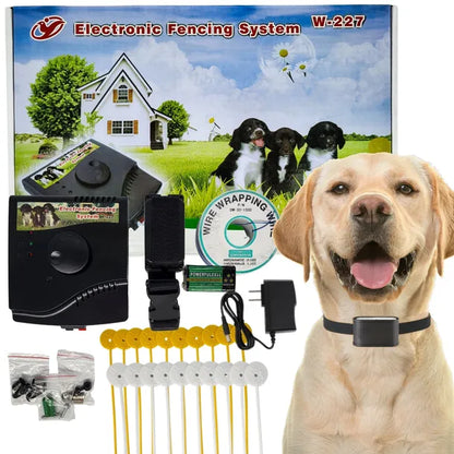 Vezetékes Láthatatlan Kutyakerítés Szett – Vízálló Nyakörvvel, 300 m Kábel, 5-50 kg kutyáknak