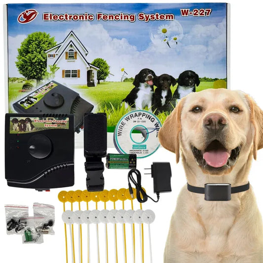 Vezetékes Láthatatlan Kutyakerítés Szett – Vízálló Nyakörvvel, 300 m Kábel, 5-50 kg kutyáknak