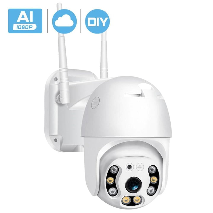 AOVO V380 4DB Motoros Kültéri WIFI IP kamera full HD 360fok Távolról Vezérelhető 4mp, éjjellátó funkció