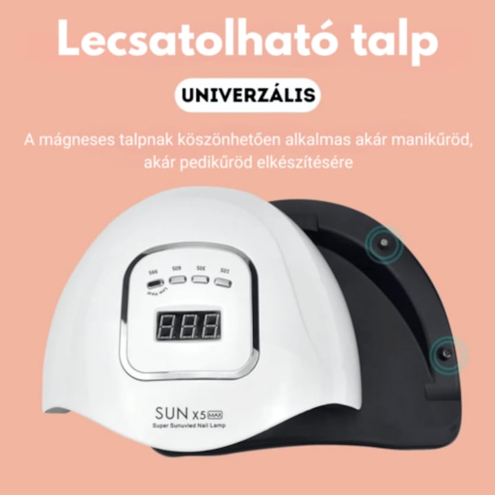 SUN X5 Max UV/LED Műkörmös lámpa 45db led 80 W
