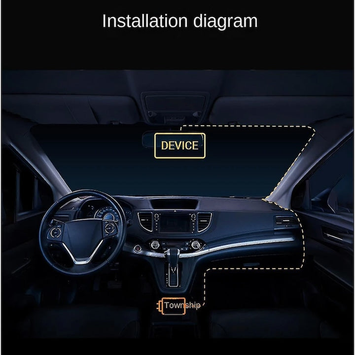 AOVO Autós videokamera, HD, 2K, 1080P, Diszkrét, Parkolásfigyelés, 130°-os láthatóság, Wi-Fi, Éjszakai látás, G-szenzor, Hangrögzítés funkció, Fekete