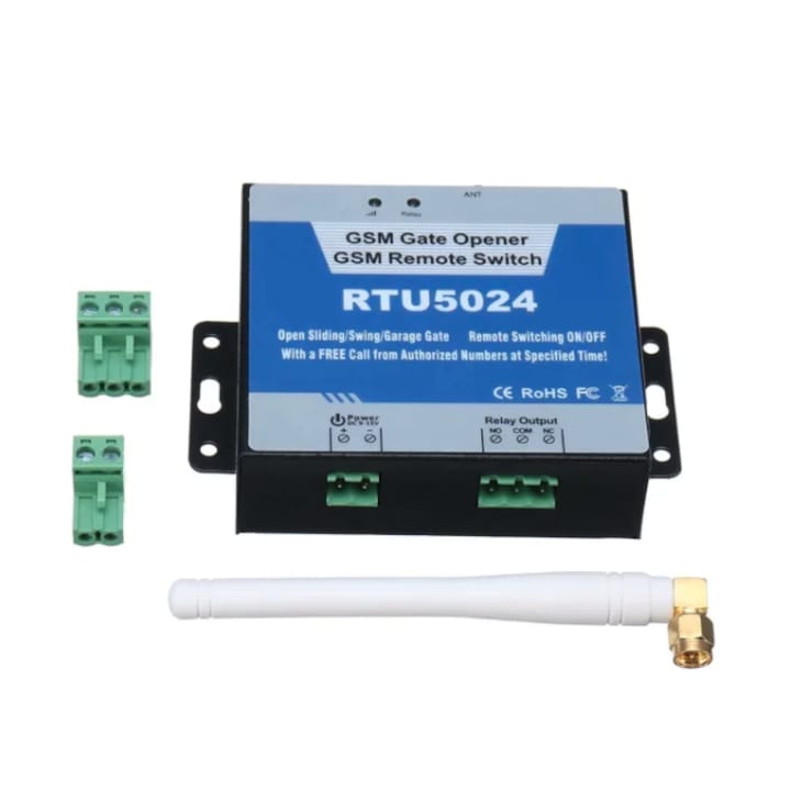 Releu deschidere porti AOVO GSM RTU5024, telecomanda cu apel/sms, fara limitare distanta, Frecventa 850/900/1800/1900 MHz