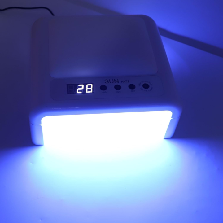 AOVO SUN H72 Professzionális 320W UV LED Körömlámpa – 72 LED, Összecsukható Design, 4 Időzítő (10s/30s/60s/99s), Mozgásérzékelő, Szalon és Otthoni Használatra, Fehér
