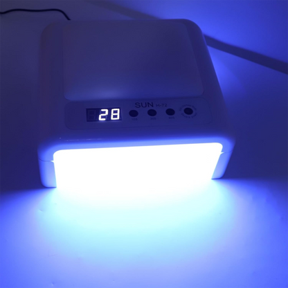 AOVO SUN H72 Professzionális 320W UV LED Körömlámpa – 72 LED, Összecsukható Design, 4 Időzítő (10s/30s/60s/99s), Mozgásérzékelő, Szalon és Otthoni Használatra, Fehér
