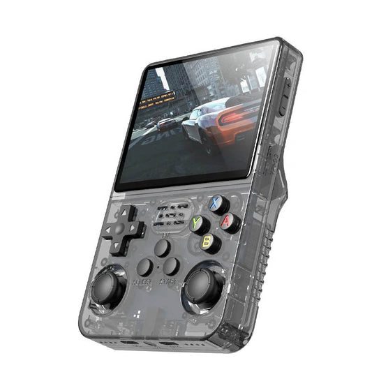 R36S AOVO kézi játékkonzol – 3,5" IPS kijelző, 640x480 HD, 64GB, fekete