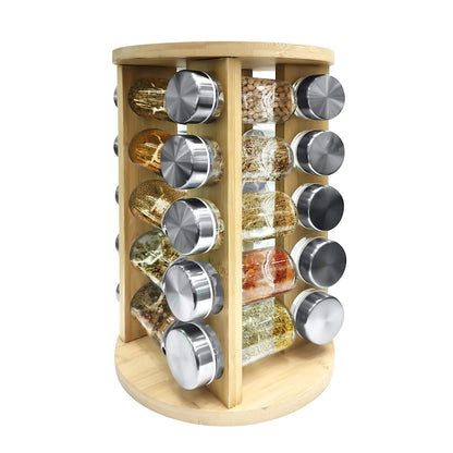 Bohmann 20 db-os fűszertartó állvány, Bambusz