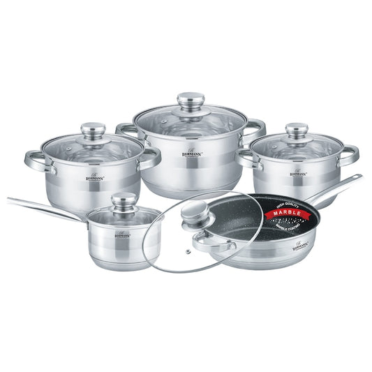 BOHMANN BH 1275-10 MRB Rozsdamentes Acél Edénykészlet – 10 darabos