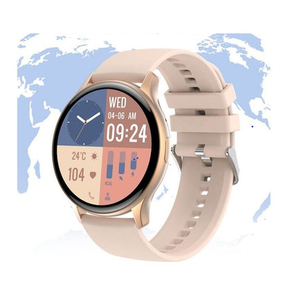 AOVO HK89 okosóra, AMOLED, 46 mm, NFC, BT hívás, 100+funkció, rózsaszín