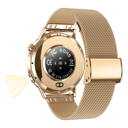 G34 Pro Okosóra – 1.32" Ultra HD AMOLED Kijelző, Bluetooth Hívás, Vércukorszint és Egészségfigyelő – Rosegold