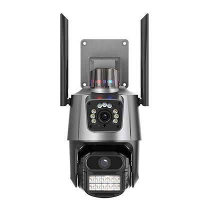 AOVO P11 Pro dual WIFI térfigyelő kamera, 6MP, kültéri/beltéri, Ultra HD, 5X zoom, forgatás, világító LED-ek, kétirányú kommunikáció, riasztó, mozgásérzékelő, fekete