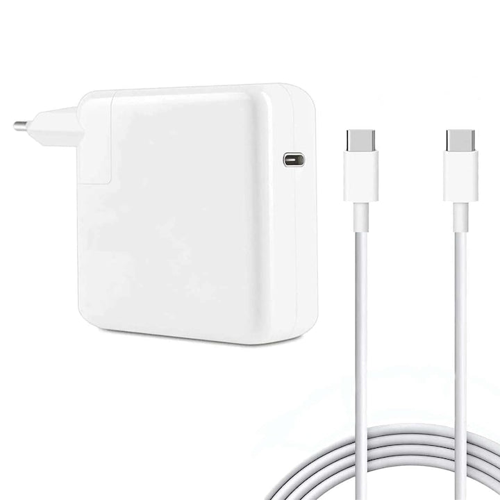 Încărcător Macbook, 96 W, USB-C, cablu de încărcare 2 m, compatibil cu MacBook Pro / Air, alb 