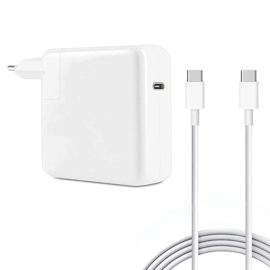 Macbook töltő, 96 W, USB-C, 2 m töltőkábel, kompatibilis a MacBook Pro / Air, fehér