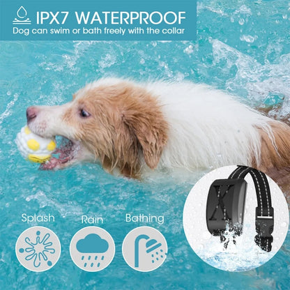 Vezeték nélküli elektromos kerítés és kiképző rendszer kutyáknak Újratölthető nyakörv, IP67 vízálló, 1 nyakörv