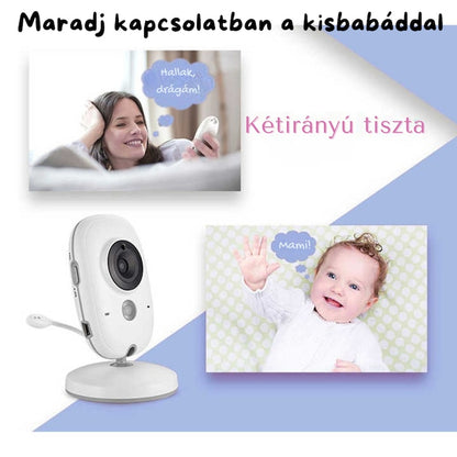 VB603 Audio-Video Babamonitor 3.2" LCD Kijelzővel – Kétirányú Kommunikáció, Hőmérséklet-figyelés és 8 Altatódal