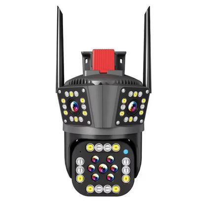 AOVO Kültéri,Kettő Lencsés, Inteligens Wifis Térfigyelő Kamera, Mozgásérzékelővel, Éjjszakai Látással, 12Mp
