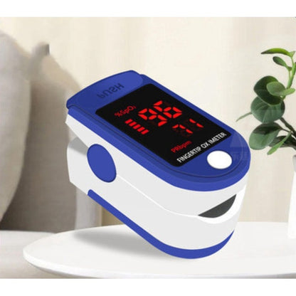 AOVO Digitális Véroxigénszint és Pulzusmérő, Ujjra csíptethető, kék-szürke