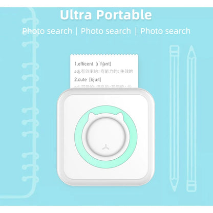 MINIPRINT hordozható intelligens fotó- és jegyzetnyomtató, mini nyomtató, Bluetooth, hőpapír, többfunkciós, iOS/Android mobil kompatibilis