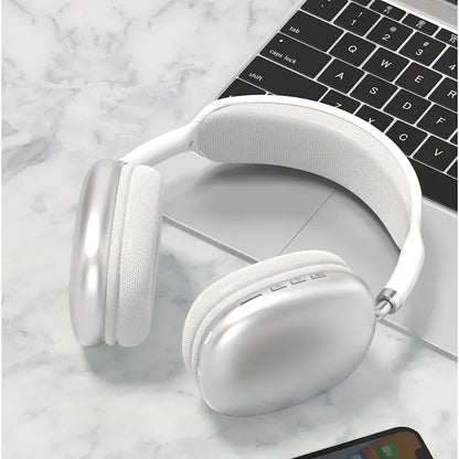 AOVO P9 Vezeték nélküli Bluetooth fejhallgató mikrofonnal, zajszűrős fejhallgató,TF kártya támogatással, Szürke