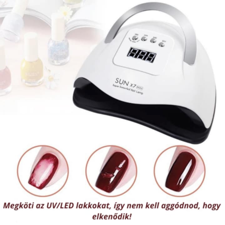 SUN x7 Max műkörmös lámpa 220W 57 db UV/LED