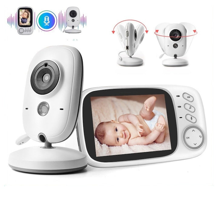 VB603 Audio-Video Babamonitor 3.2" LCD Kijelzővel – Kétirányú Kommunikáció, Hőmérséklet-figyelés és 8 Altatódal