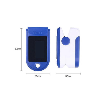 AOVO Digitális Véroxigénszint és Pulzusmérő, Ujjra csíptethető, kék-szürke