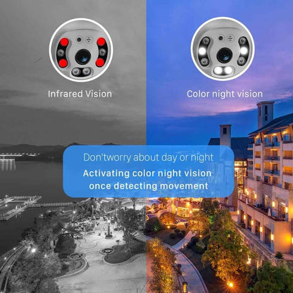 AOVO V380 4DB Motoros Kültéri WIFI IP kamera full HD 360fok Távolról Vezérelhető 4mp, éjjellátó funkció