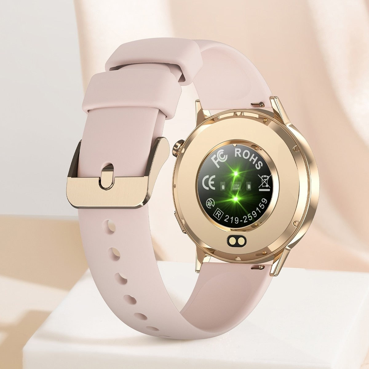 G34 Pro Okosóra – 1.32" Ultra HD AMOLED Kijelző, Bluetooth Hívás, Vércukorszint és Egészségfigyelő – Rosegold