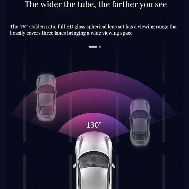 AOVO Autós videokamera, HD, 2K, 1080P, Diszkrét, Parkolásfigyelés, 130°-os láthatóság, Wi-Fi, Éjszakai látás, G-szenzor, Hangrögzítés funkció, Fekete