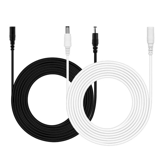 DC tápegység hosszabbító kábel, 12V, 2.1mm x 5.5mm, Fekete