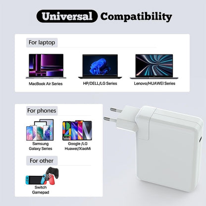Încărcător Macbook, 96 W, USB-C, cablu de încărcare 2 m, compatibil cu MacBook Pro / Air, alb 