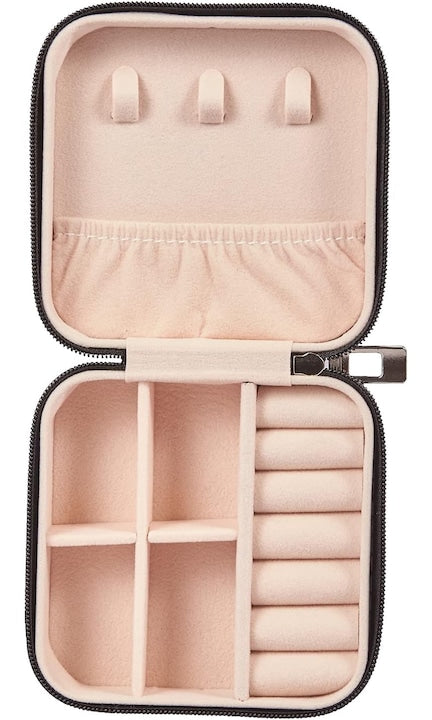 AOVO ékszerdoboz mini PU bőr, fekete