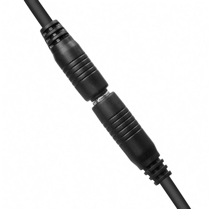 DC tápegység hosszabbító kábel, 12V, 2.1mm x 5.5mm, Fekete