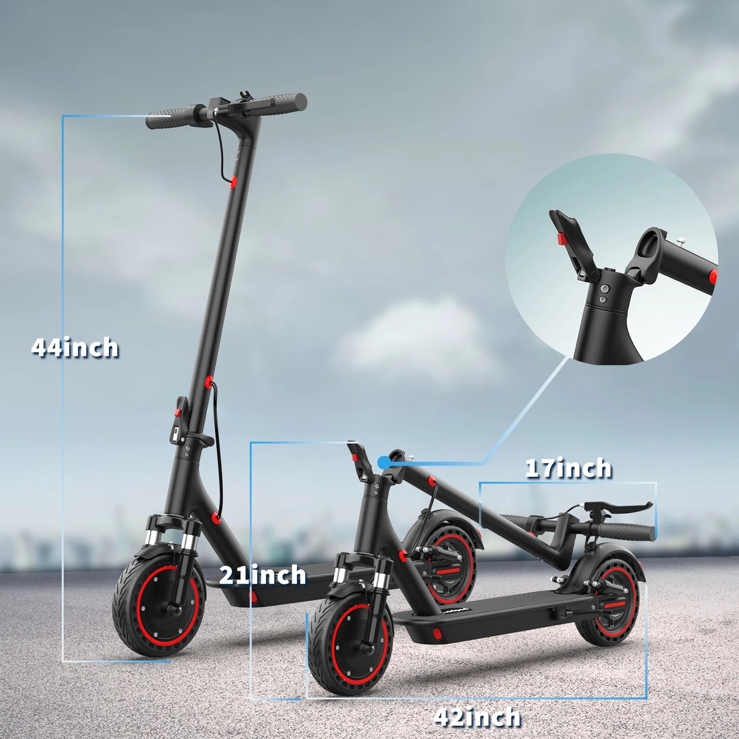 LADPED LP07 Elektromos Roller – 350W, 7.8Ah, 31 km/h, Dupla Lengéscsillapító
