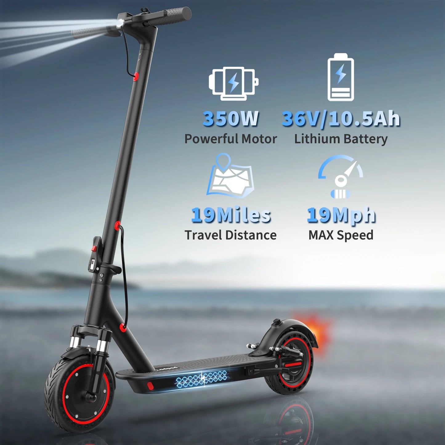 LADPED LP07 Elektromos Roller – 350W, 7.8Ah, 31 km/h, Dupla Lengéscsillapító