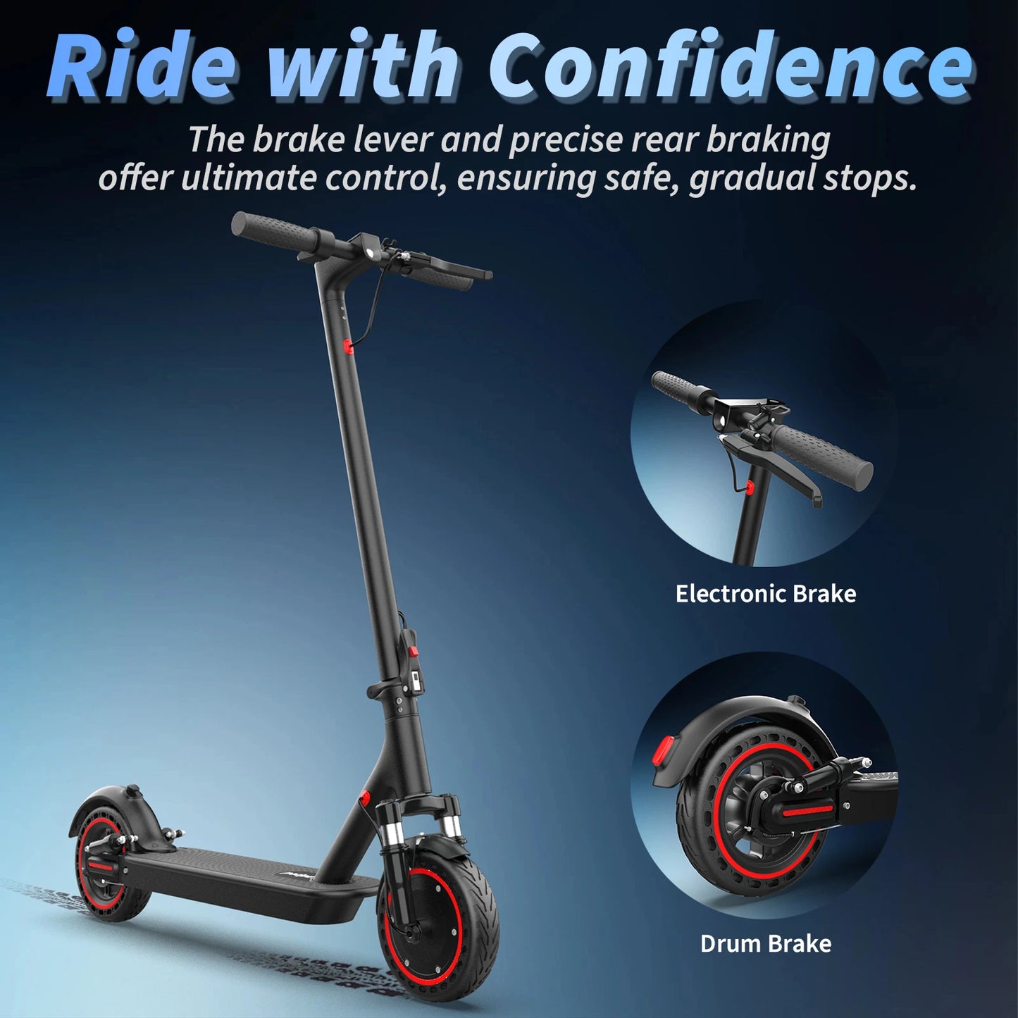 LADPED LP07 Elektromos Roller – 350W, 7.8Ah, 31 km/h, Dupla Lengéscsillapító