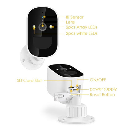 Jortan 8185XM Vezeték Nélküli WiFi Biztonsági Kamera – Újratölthető Akkumulátor, 2K HD Kép, Éjjellátó, Mozgásérzékelés, Kétirányú Hang, IP66 Vízálló Kültéri Kamera